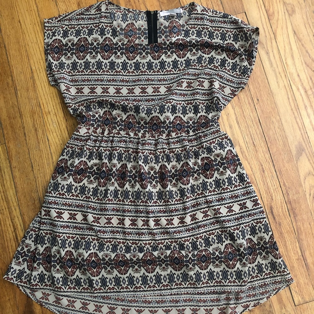 Forever 21 Patterned High-Low Dress, L